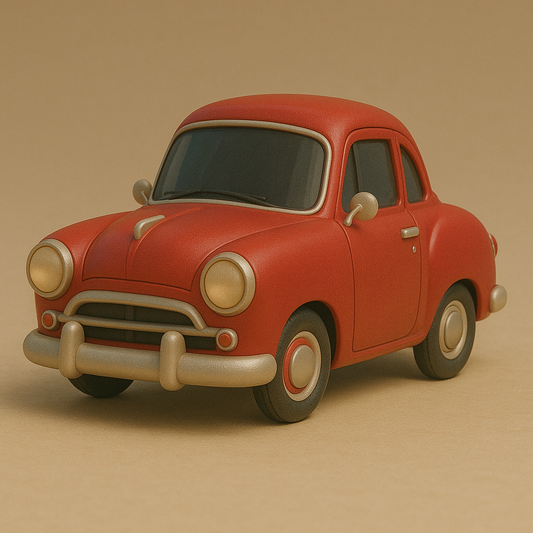 Auto Clásico de Juguete Rojo Vintage